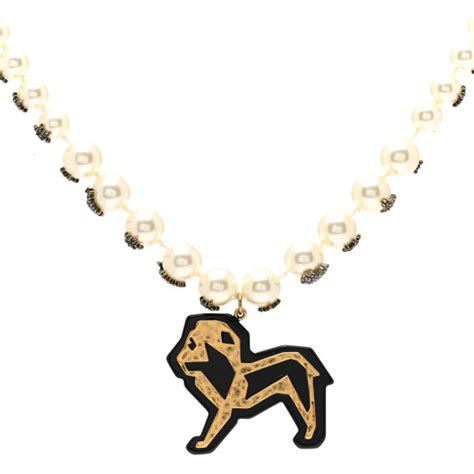 dior lion necklace